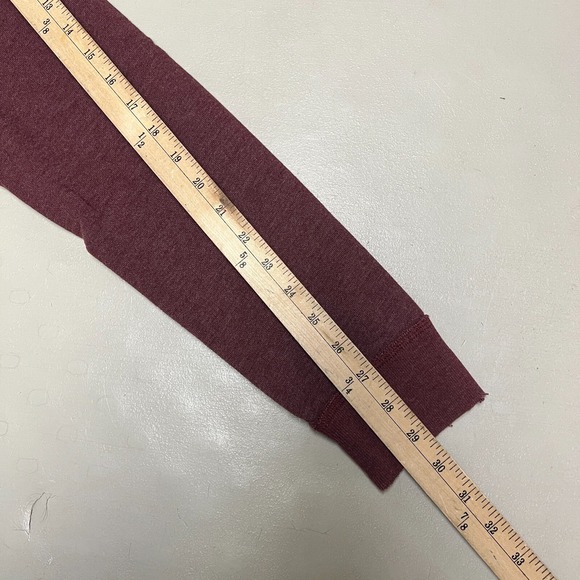 Abercrombie & Fitch Muscle Long Sleeve Shirt Mens 2XL Burgundy Red Pocket - Picture 8 of 9